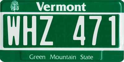 VT license plate WHZ471