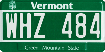 VT license plate WHZ484