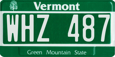 VT license plate WHZ487