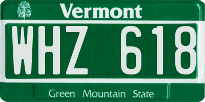 VT license plate WHZ618