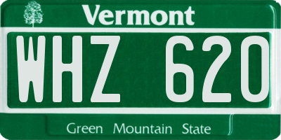 VT license plate WHZ620