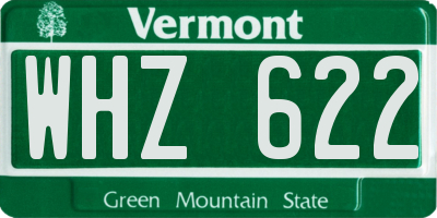 VT license plate WHZ622