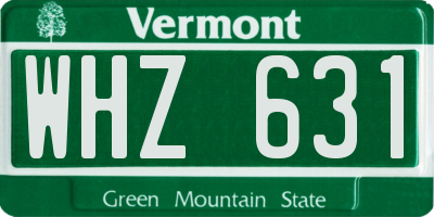 VT license plate WHZ631