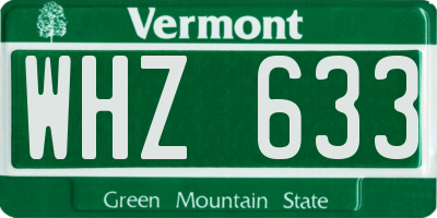 VT license plate WHZ633