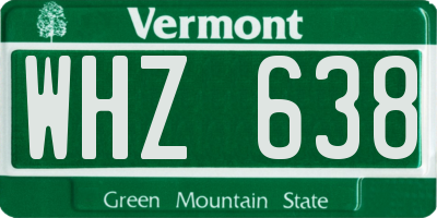 VT license plate WHZ638