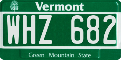 VT license plate WHZ682