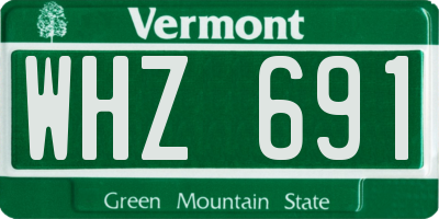 VT license plate WHZ691