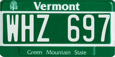 VT license plate WHZ697
