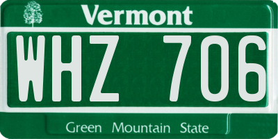 VT license plate WHZ706