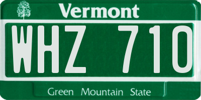 VT license plate WHZ710