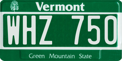 VT license plate WHZ750