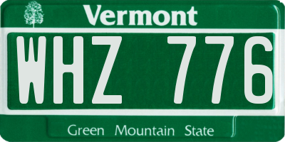 VT license plate WHZ776