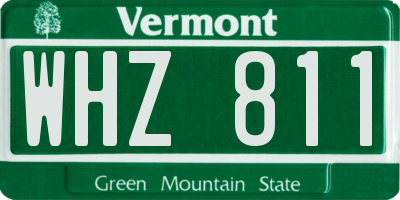VT license plate WHZ811