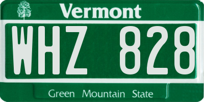 VT license plate WHZ828