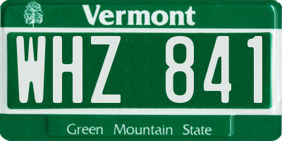 VT license plate WHZ841