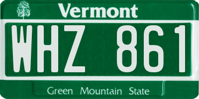 VT license plate WHZ861
