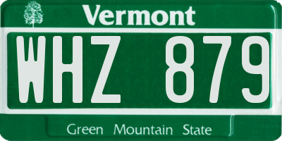 VT license plate WHZ879