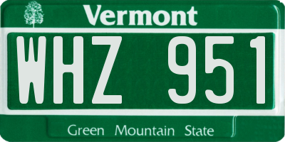 VT license plate WHZ951