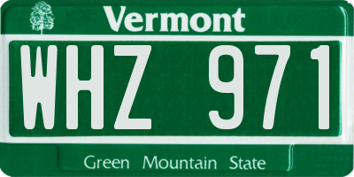 VT license plate WHZ971