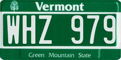 VT license plate WHZ979