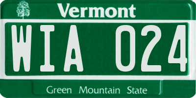 VT license plate WIA024
