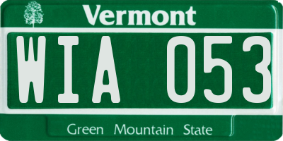 VT license plate WIA053