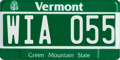 VT license plate WIA055
