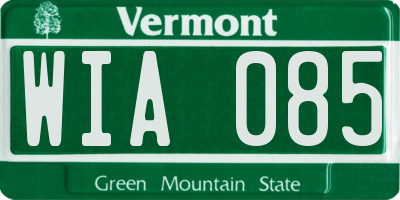 VT license plate WIA085