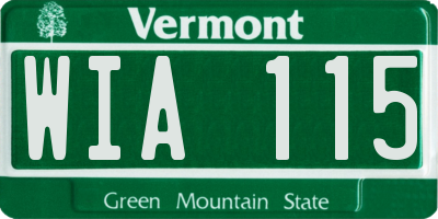 VT license plate WIA115