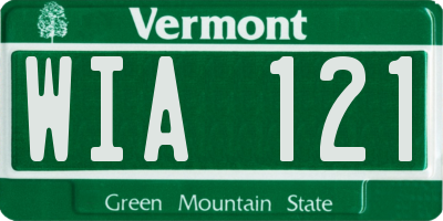 VT license plate WIA121