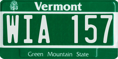 VT license plate WIA157
