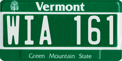 VT license plate WIA161