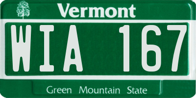 VT license plate WIA167