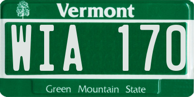 VT license plate WIA170