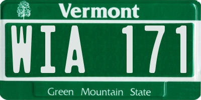 VT license plate WIA171