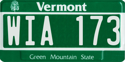 VT license plate WIA173