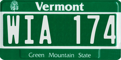 VT license plate WIA174