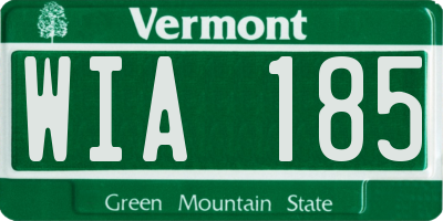 VT license plate WIA185