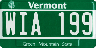 VT license plate WIA199