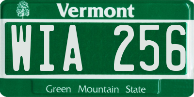 VT license plate WIA256