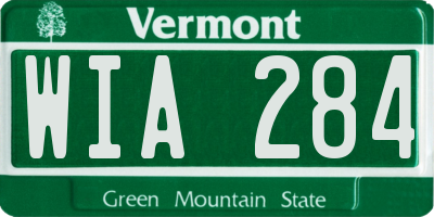 VT license plate WIA284