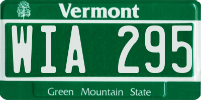 VT license plate WIA295