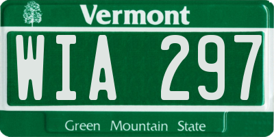 VT license plate WIA297