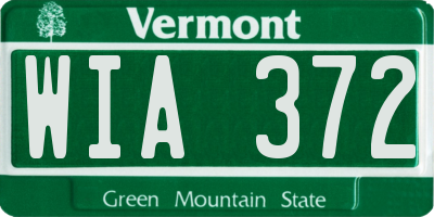 VT license plate WIA372