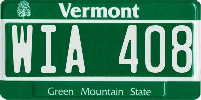 VT license plate WIA408