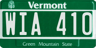 VT license plate WIA410