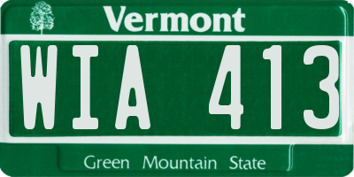 VT license plate WIA413