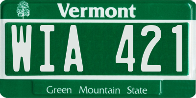 VT license plate WIA421
