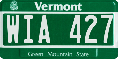 VT license plate WIA427