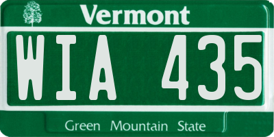 VT license plate WIA435